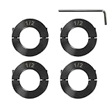 Shaft Collar Carbon Steel Material Double Split Set Screw Suitable for Machinery and Industrial Use (4, 1/2'')