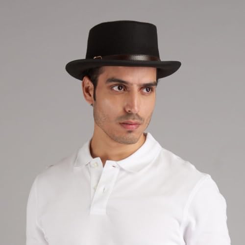 Image of The Tie Hub Fedora Hat for Men & Women|Wide Brim Felt, Sun hat, Beach Hat, Summer Hat, Party hat, Stylish hat