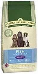 James Wellbeloved Senior Complete Dog Food with Fish & Rice (2kg) (Pack of 2)