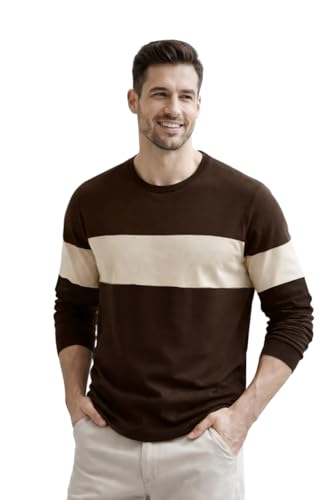 Image of The Dry STATEMen's Full Sleeve Basic Fit T-Shirt with Contrast Tipping Details Neck