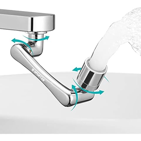 Drehbarer Multifunktionaler Verlängerungshahn Sputar 1440° Wasserhahn Verlängerung Perlator Wasserhahn Aufsatz Filter Wasserhahn für Küchen, Wasserfilter Wasserhahn Cover