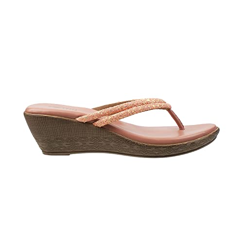 Image of Metro Women Synthetic Leather Wedge Heel Sandal