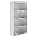 HOMCOM Botiquin Medicina 60x30x12cm Botiquín Acero Inoxidable Gabinete de Auxilios