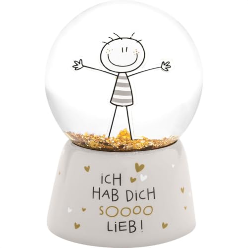 H:PPY Life Traumkugel mit Motiv Hab Dich so lieb | Schneekugel zum...