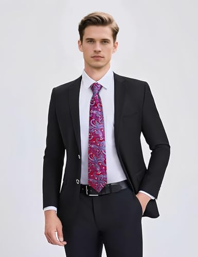 Image of YourTies Paisley Men's Necktie Woven Silk Floral Ties for Men Designer Formal Business Party Wedding