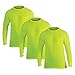 Rothco Moisture Wicking Long Sleeve Pocket T-Shirt 3-Pack - Safety Green, L