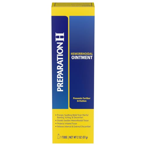 Preparation, H Hemorrhoid Symptom Treatment Ointment, Itching, Burning and Discomfort Relief, Tube, 2 Ounce