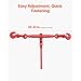 VEVOR Chain and Binder Kit 3/8in-1/2in, G80 Chains Ratchet Load Binders 9215lbs Working Strength, Ratchet Binders and Chains, 3/8in x 10ft G80 Chains, for Truck, Tie Down, Hauling, Towing