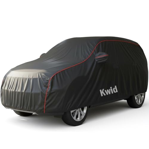 Image of Teenox Full Coverage Car Body Cover Compatible for Renault Kwid Upto 2026 Model All Variants Dustproof Sun Uv Rays Protection Rain Cover - Black