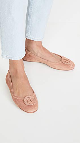 Tory Burch Women's Suede Minnie Travel Ballet Flats3
