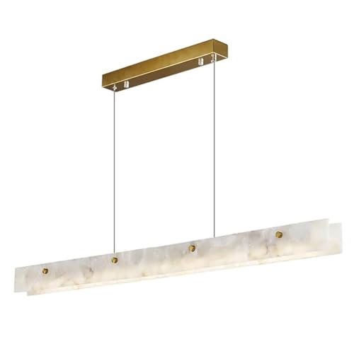 Lustre LED pour salle à manger rectangulaire : l'élégance du design nordique en albâtre