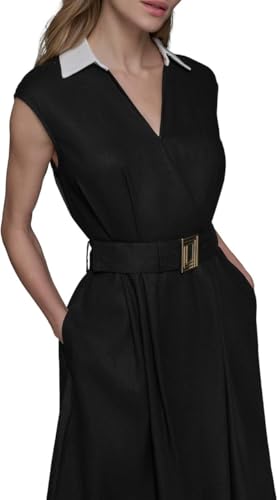 Image of Karl Lagerfeld Women's Short Sleeve Multifunctional Shirt Dress