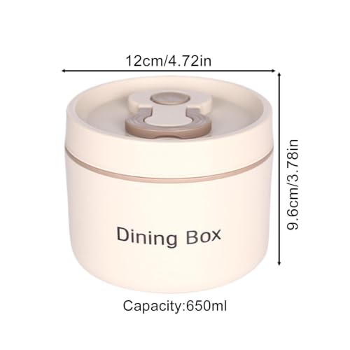 Termo de comida aislado al vacío de 850 ml con cuchara plegable 6