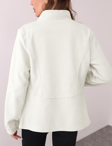 IECCP Fleecejacke Damen Durchgehender Reißverschluss Outdoor Fleecejacken Leicht und Warm Mode 2025