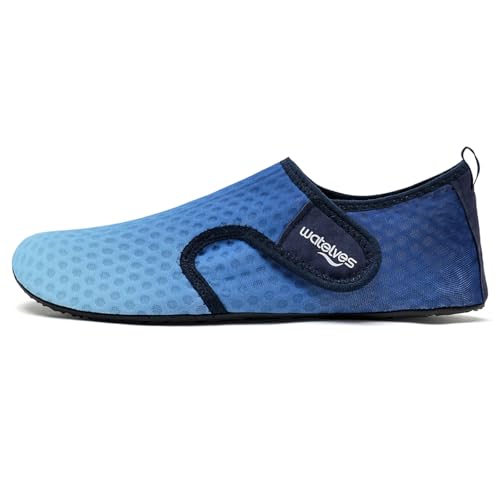 Image of WateLves Water Shoes for Women Men Swim Beach Aqua Socks Quick Dry Barefoot House Slippers Travel Shoes with Adjustable Magic Tape for Pool Diving Boating Yoga Surf