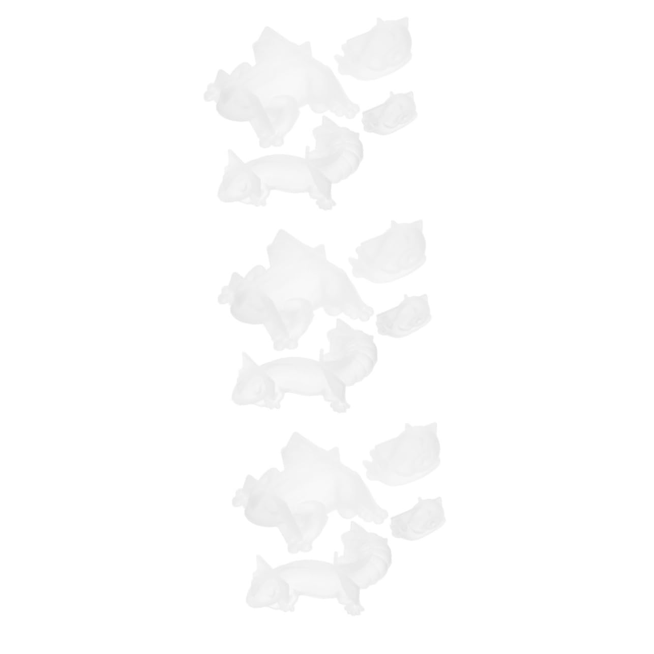 EXCEART 3 Ensembles Moule À Ornements d'animaux Grenouille Sucettes Gélifiées Chaton Mignon Moule À Glace Moules pour Chocolat Moules À À Cire À 4 pièces * 3