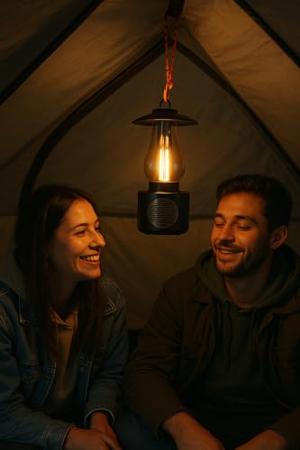 Image of Fire Turtle Camping Lanterns Rechargeable, Portable Electric LED Lights Outdoor Hanging Tent Light Vintage Tabletop Lantern Decor Stepless Dimming Waterproof, Power Outages, Indoor