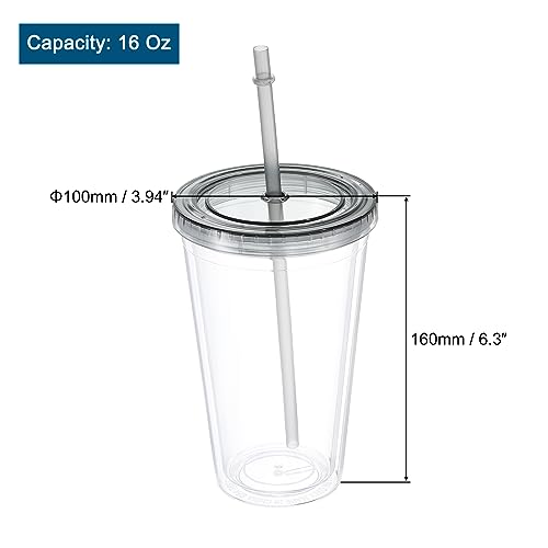 Uxcell Acrylic Tumbler with Lid and Straw - Image 2