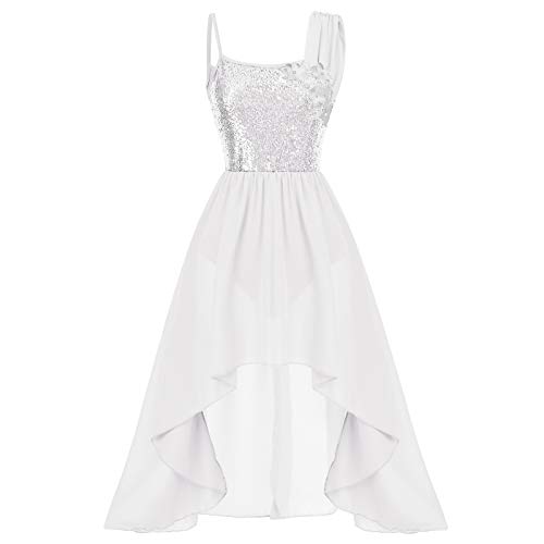 Robe de danse lyrique en mousseline de soie et paillettes fines