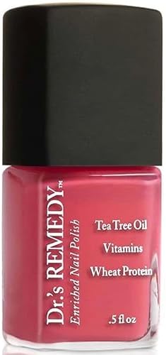 Dr’s Remedy Enriched Nail Polish: Non Toxic, All Natural, and Organic - Doctor Formulated: Strengthens, Restores, Heals, and Protects '24-Free' - PEACEFUL Pink Coral