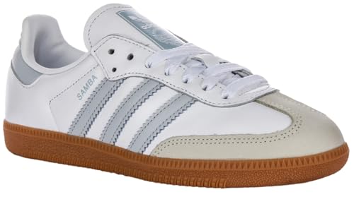 adidas Samba Og Womens Shoe White Halo Blue Gum (6 Men/7 Women)