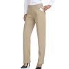 Oalka Women’s Dress Pants Straight Leg Yoga Work Stretchy Pant for Office Business