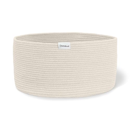 Ehrenkind® Aufbewahrungskorb – Spielzeugkorb für Kinder | In 3 Größen & Farben | Robustes Seilmaterial | Ideal als Wäschekorb oder Spielzeugaufbewahrung | 32x30x20 cm | Natur