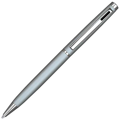Image of Lanier 4G Ballpoint Pen - Shiny Chrome Ring & Parts with Medium Tip 0.7mm Cross Style Refill (with Accents - White or Black or Purple or Pink)