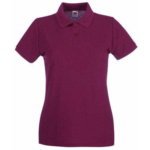 Fruit of the Loom Premium Polo Lady-Fit - Farbe: Burgundy - Größe: L