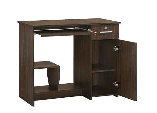Image of DeckUp Nobu Home Engineered Wood Study Table and Office Desk (Walnut, Matte Finish)