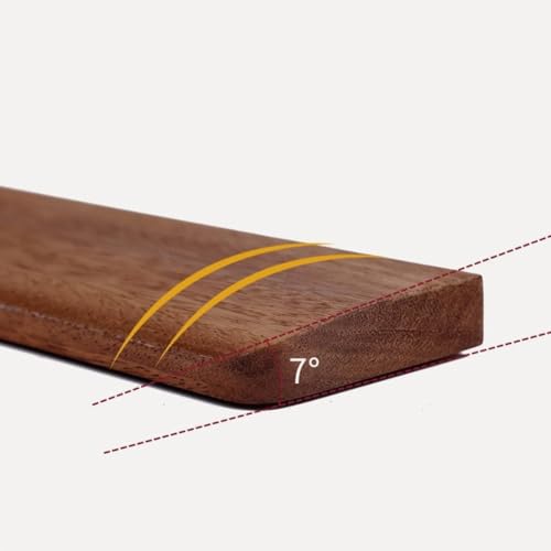 Repose-poignet en bois pour clavier mécanique ergonomique en noyer massif