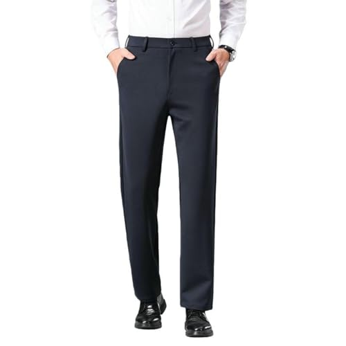 Pantalon habillé homme noir classique qui affine la silhouette avec sa taille haute confortable