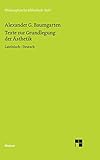 Texte zur Grundlegung der Ã„sthetik (German Edition)