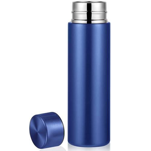 Irenare 5oz Mini Water Bottle Mini Insulated Stainless Steel Bottle Purse Water Bottle Cute Leak Proof Flask Keeps Drink Cold and Hot for Purse Women(Dark Blue,1 Piece)