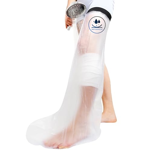 SEALCUFF Waterproof Plaster Cast Cover - Reusable Adult Leg Cover for Shower Ankle and Foot Waterproof Bandage Protector Watertight Dressing Protection for Leg Knee Ankle Foot Toe