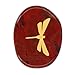 Worry Stone Healing Stone Crystal Thumb Worry Stone Gold Color Carved Dragonfly Sleek Surface Relaxing Soothing Balance Stone for Stress Relief Home Office School Stone Material 1 (Type 1)