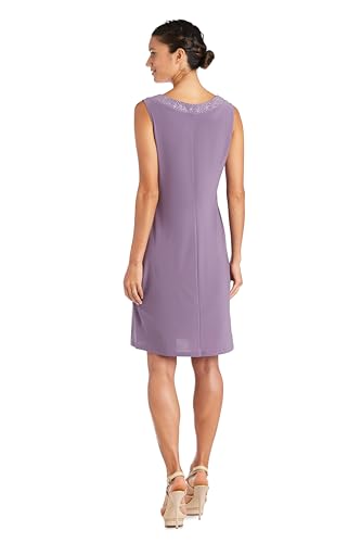Image of R&M Richards Women's 2-Piece Jacket Dress Set | Knee Length Sheath W / 3 /4 Sleeve Jacket | Mother of The Bride Cocktail Party