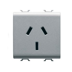 Prise Gewiss GW14306 Titane 10A pour remplacer vos vieux mécanismes