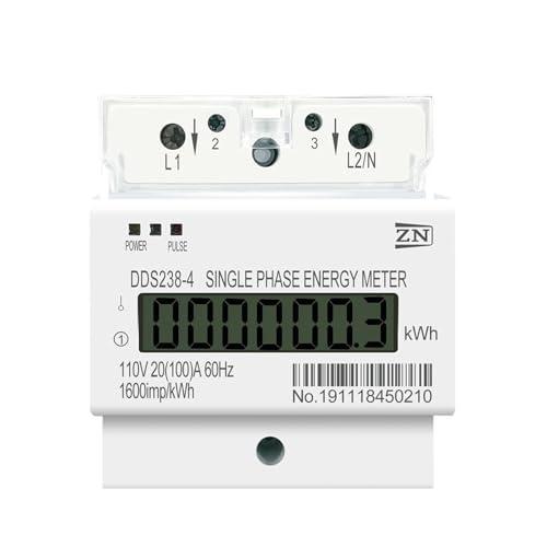Compteur de wattheure DDS238-4 monophasé rail DIN 110V pour un contrôle précis de l'énergie