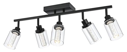 MELUCEE LED Ceiling Spotlight Kitchen Track Lighting Kits 5-Light Bathroom