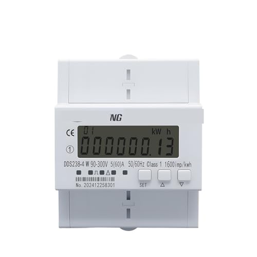 Compteur d'énergie monophasé pour optimiser l'autoconsommation solaire 60A