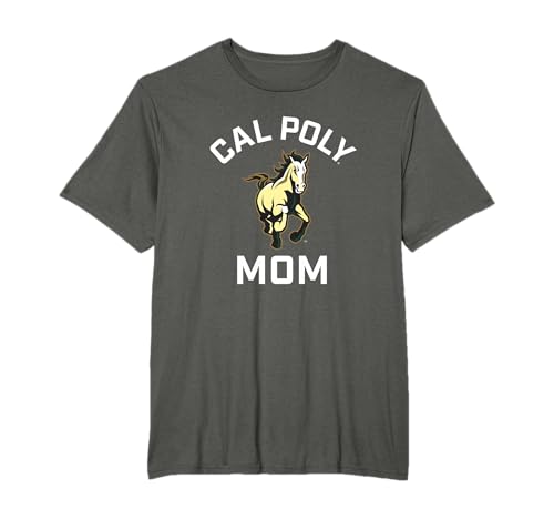 Cal Poly Mustangs Arched Mom T-Shirt