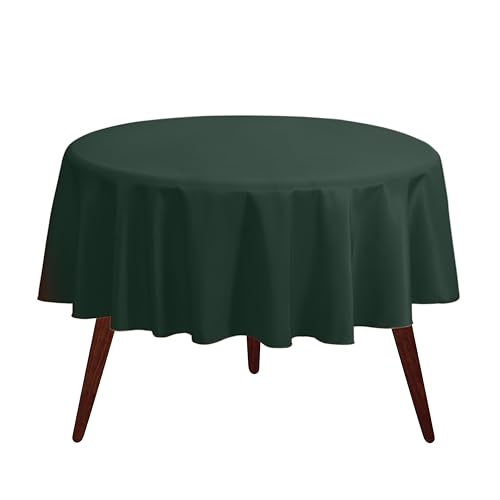 Gee Di Moda Round Tablecloth - 70 Inch Hunter Green Round Table Cloth for 24 to 48 Inch Round Tables...