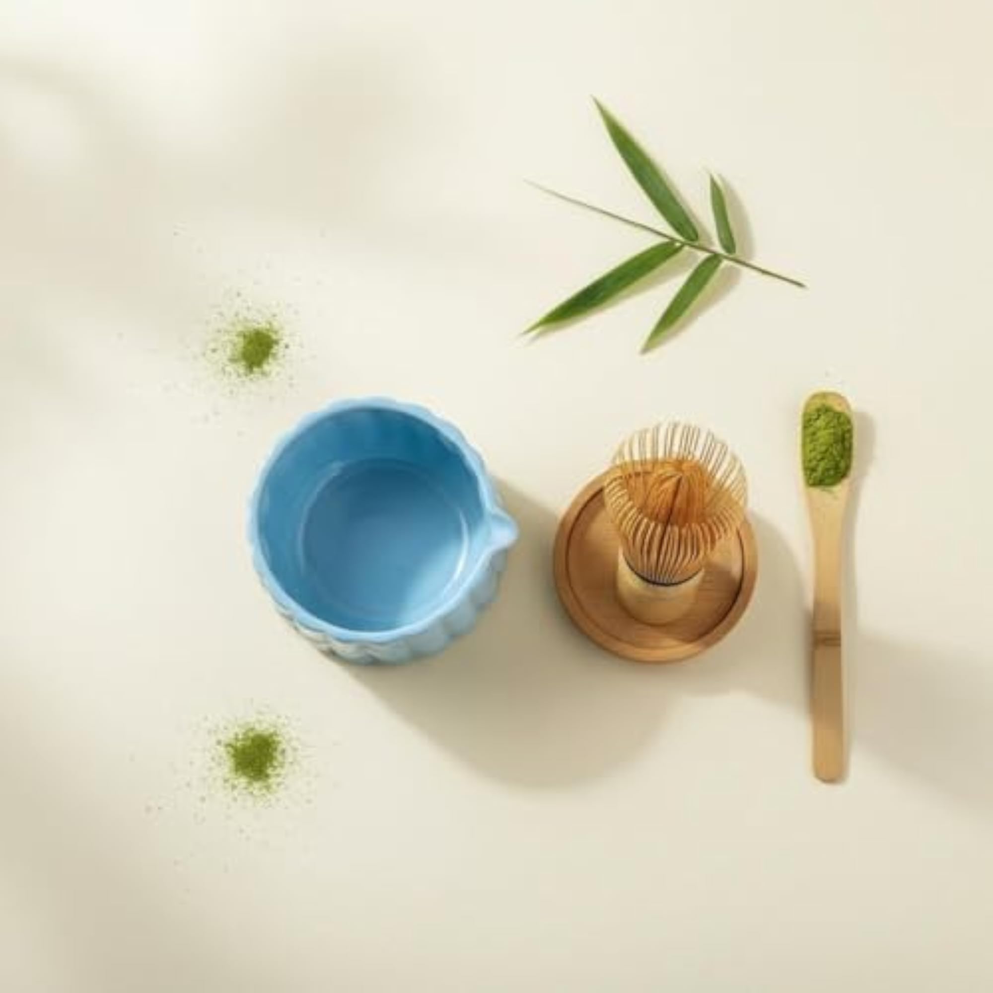 Matcha Bowl Whisk and Holder Set Ceramic Tea Making Tools