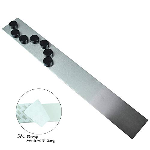 Lockways Magnetic Whiteboard Strip Set 4 Pieces 2 X 15 Inch Bulletin Board Bar, Silver Stainless, Adhesive Backing Memo Board For Office, Magnetic Calendar, Photos, Name Cards & Papers #TOP6