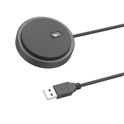 Microphone à condensateur USB omnidirectionnel pour vidéoconférence et jeux