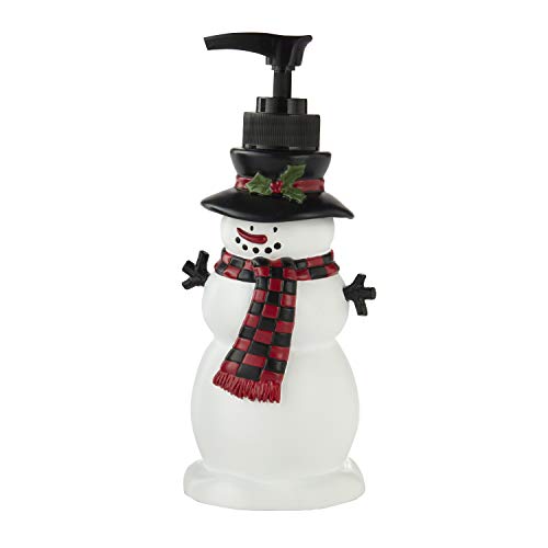 SKL Home Christmas Woodland Winter Schneemann Seifenspender für Bad/Küche & Geschenk, Mehrfarbig