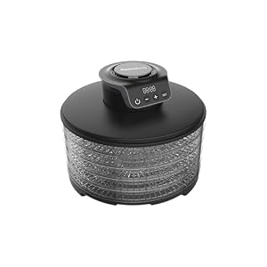 Melchioni Family | Essiccatore digitale TOWER, 5 ripiani regolabili, essiccazione di frutta, verdura, funghi 250W Alimentazione: 220-240V ~ 50/60Hz