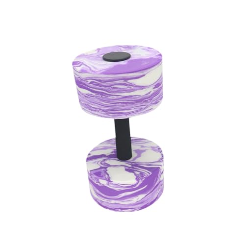 YIJU Aquatic Exercise Dumbbell Water Weight Workout Portable Professional EVA Foam Dumbbell Aerobics Workout for Kids Female Male, violet white