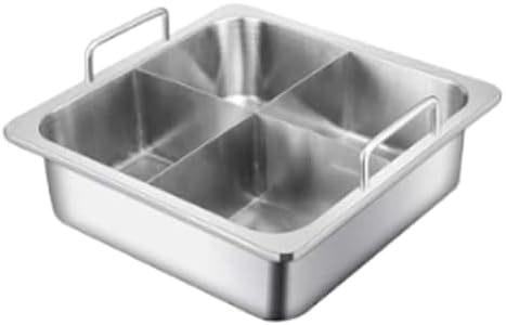 Stainless Steel Divided Hot Pot with Divider, Double Sauce Pot for Induction Cooktop & Gas Stove, Perfect for Family Gatherings & Parties, Easy to Clean Hot Pot Pan
